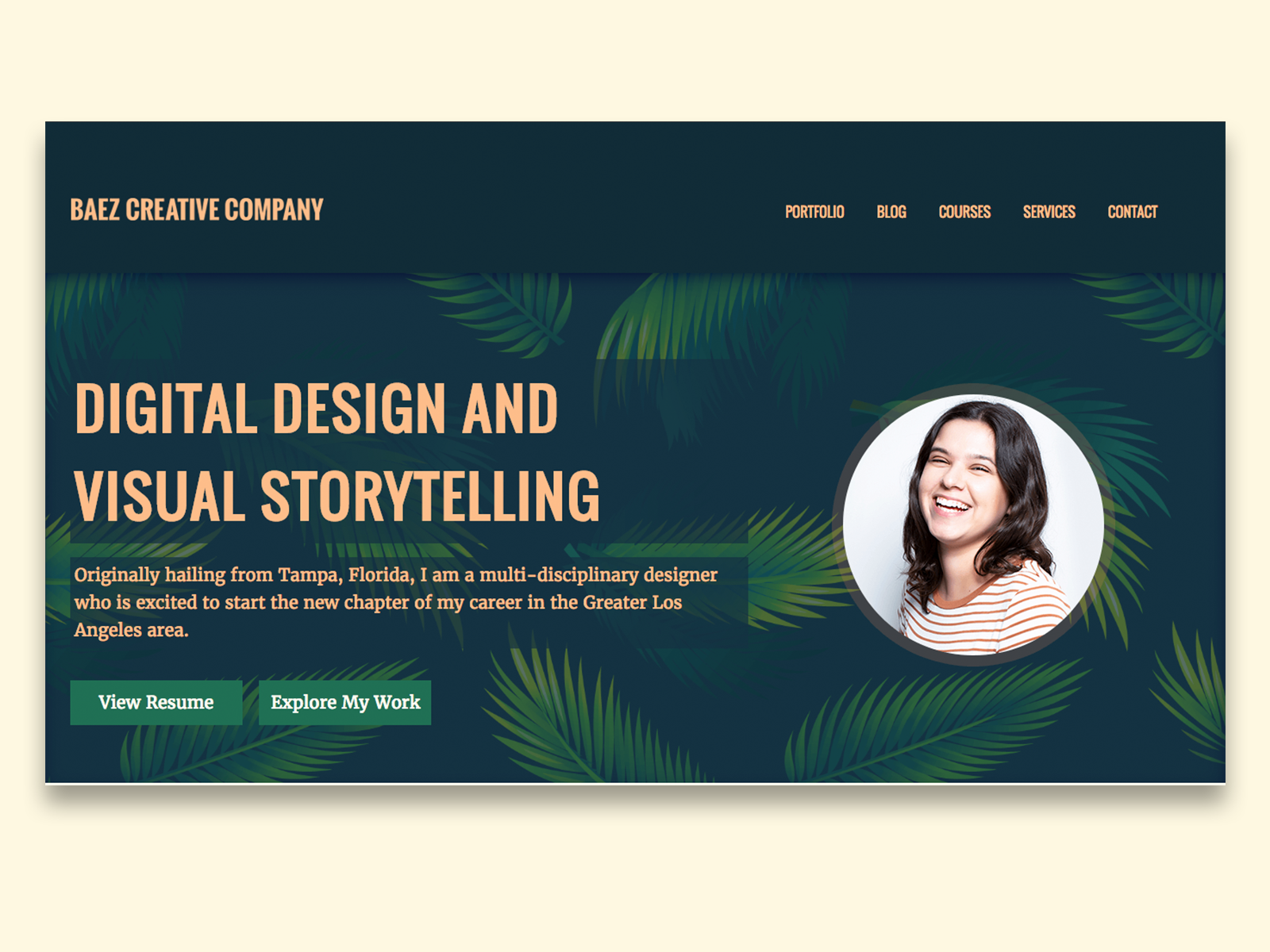 Portfolio Website Homepage By Venessa Baez Jones On Dribbble