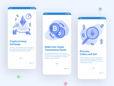Crypto App Onboarding Page UI