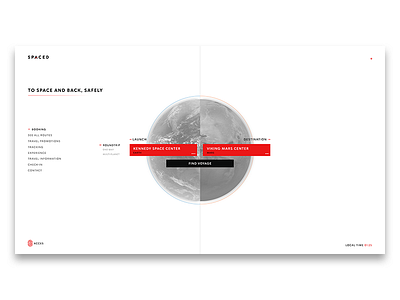 SPACED Challenge app branding design homepage space ui ux white