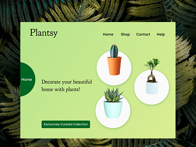 Plantsy - Website design