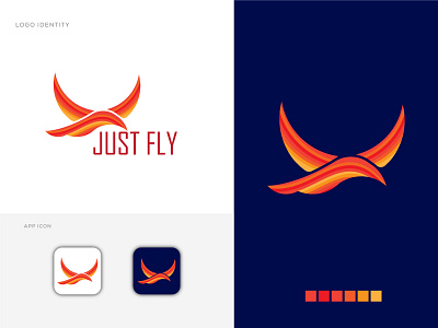 JUST FLY app awesome design awesome modern logo beautiful modern icon branding design icon illustrator logo new modern icon