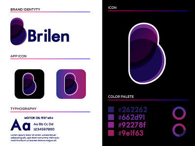 Brilen Modern logo design.