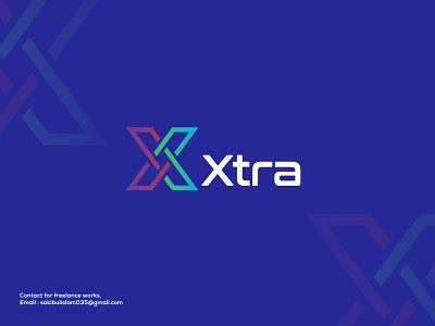 "Xtra" moder logo identity design.