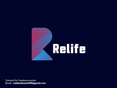 "Relife" modern logo design.