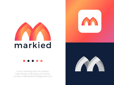 "MARKIED" modern logo design.