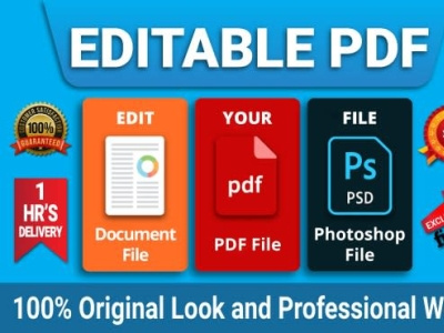 edit pdf photoshop document image scanned text edit word animation design illustration logodesign photoedit photoshop edit vector