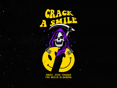 CRACK A SMILE appareldesign artworkforsale designforsale graphictees illustration merch teesdesign tshirtdesign