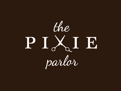 The Pixie Parlor Logo branding hair logo parlor pixie scissors