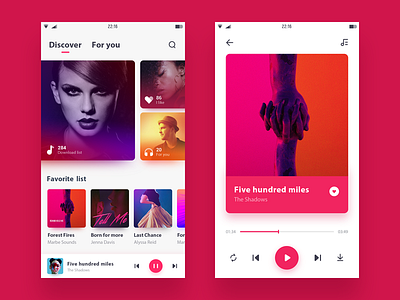 Music app by April on Dribbble