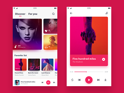 Music app app interface ui