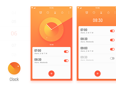 Clock app ui