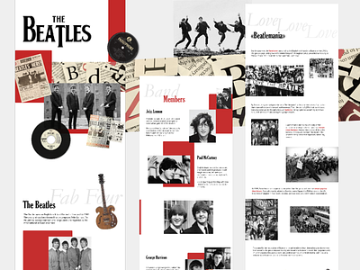 The Beatles LANDING page UX