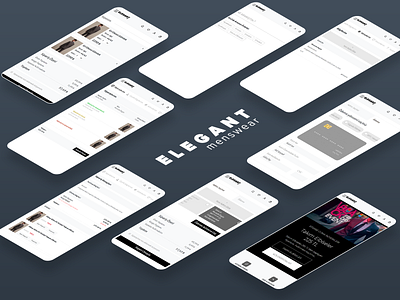 Elegant Menswear Ecommerce UI Design branding css design ecommerce minimal product react shopping ui ux