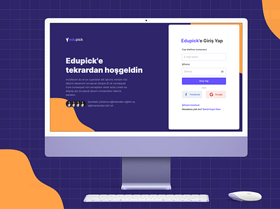 Edupick Login Page UI Design branding design login minimal ui