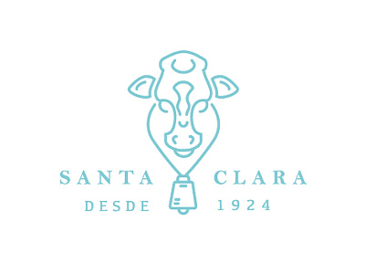 Santa Clara Logo B branding cow design drawing line line work logo mark milk