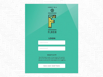 Flash Login app design identity ipad iphone login logo prototyping ui ux