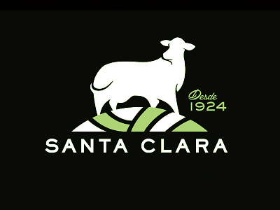 Santa Clara Logo D branding cow drawing logo mark simple