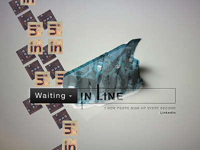 Waiting In Line fact info photoshop social network statistic typography