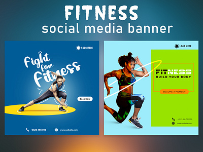 Fitness Social Media Banner Design