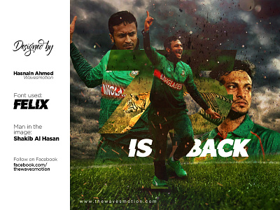 Shakib's Comeback | Sports social banner