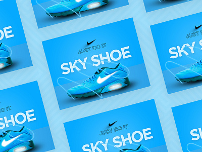 Nike Shoe Product Advertisement advertisement advertisements banner branding design graphic design minimal movie poster product advertisement product design social banner social media banner social media design typography ux