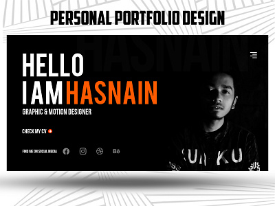 Personal Portfolio Design | UI & UX Design