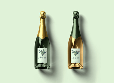 Wine Label Design | Amore | Champaign Labeling bran branding design graphic design logo minimal social banner typography ui