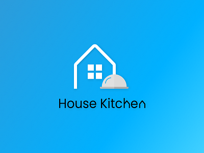 Logo House Kitchen branding flat icon illustration logo typography vector