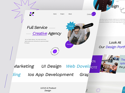 Full service creative agency Landing Page