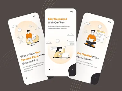 Onboarding screens app designs app onboard branding branding agency branding and identity branding design creative dribbble best shot guided tour illustration interface mobile app design modern onboard onboarding onboarding illustration onboarding screen ui ux walkthroughs