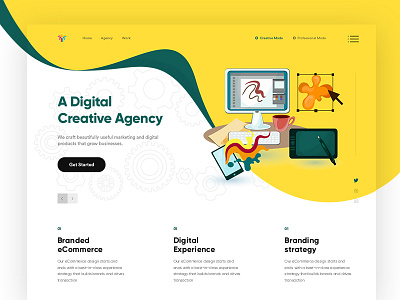 Creative Website colorful creative agency design interface modern ui website