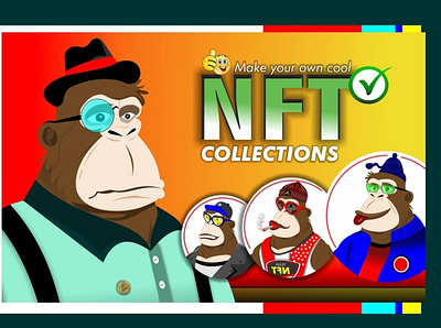 NFT CARTOON COLLECTIONS 2d character digital drawing graphic design illustration illustrator nft cartoon collections