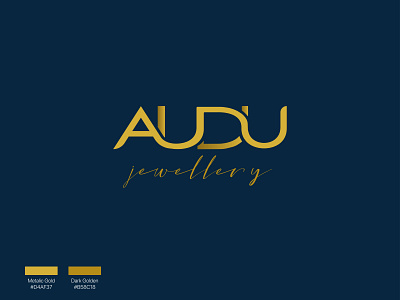 Jewelry Brand Identity - AUDU brand brand identity design gold golden hand lettering illustrator jewellery jewelry logo logo design