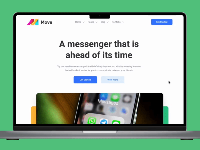 Move - Messaging App's website design!