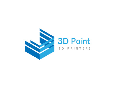 3D Point logo design 3d branding design flat icon illustration logo minimal printing vector