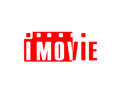 iMovie logo design branding design illustration logo minimal movie red vector