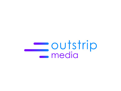 outstrip media logo design branding design illustration logo media minimal vector