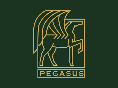 PEGASUS Logo design ai branding design gold horse lineart logo luxury minimal pegasus vector