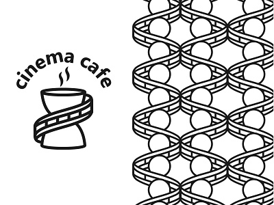 cinema cafe branding cafe cinema coffee graphic design illustration logo pattern vector