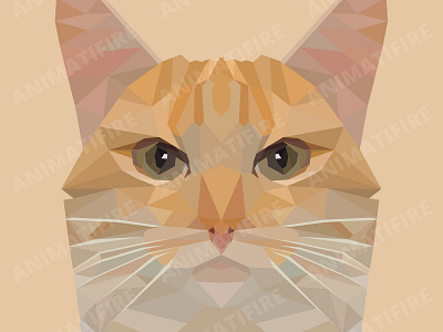 Polygon Cat adobe adobe illustrator adobe photoshop design graphic design illustration low poly low poly art low polygon polygon art portrait