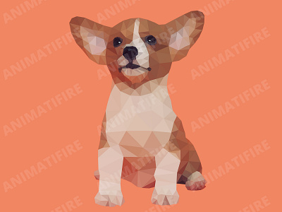 polygon dog adobe adobe illustrator adobe photoshop animatifire design graphic design graphic designer low poly low poly art low poly portrait low polygon low polygon portrait art polygon portrait portrait portrait art vector portrait