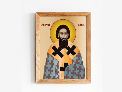 Vector icon of St. Sava