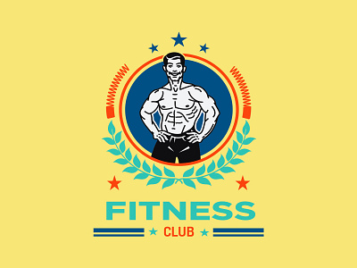 Fitness Club T-shirt Design branding bunner business card design graphic design illustration logo