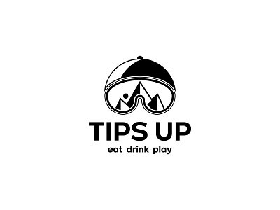 Tips Up Logo art branding design flat icon illustration illustrator logo minimal vector