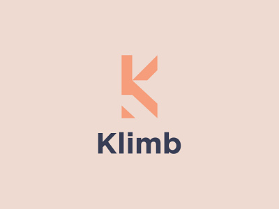 Klimb logo concept app branding design flat icon illustration illustrator logo minimal vector