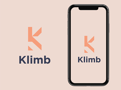 Klimb logo concept app branding design flat icon illustration illustrator logo minimal vector