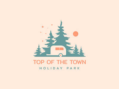 Top of the town holiday park logo concept