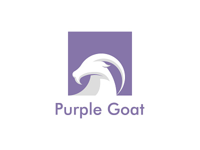 Purple goat logo concept branding design flat graphic design icon illustration illustrator logo minimal vector