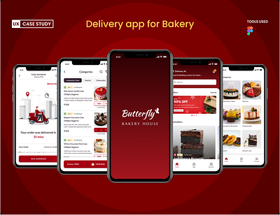Butterfly Bakery Delivery App app design ui ux