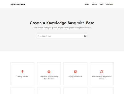 Help Center - Knowledge Base Article bootstrap 4 faq help center helpdesk html template web design